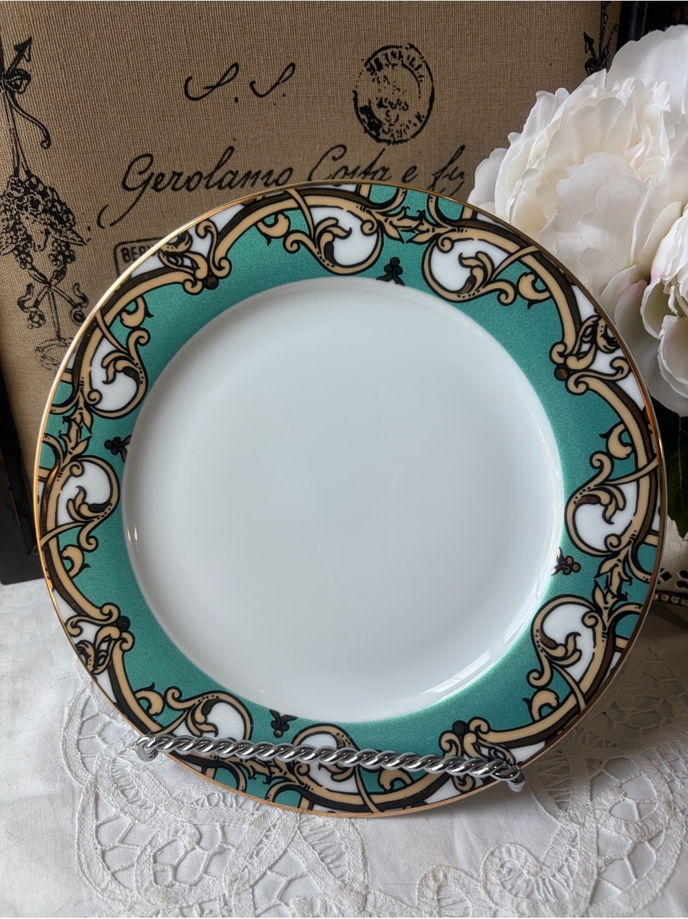 Grace Teaware Marin Turquoise salad plate
